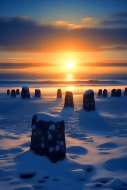 Winter solstice in bretany, Atlantic Ocean