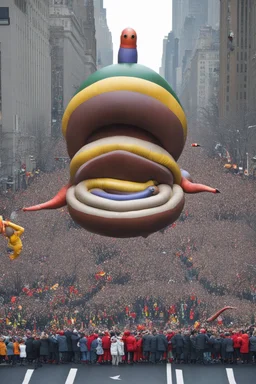 earthworm float in the macy's day parade