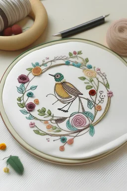 Crochet and embroidery logo design