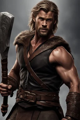 Chris Hemsworth as a barbarian from dungeons and dragons, lean muscles, DnD, in the style of realistic and hyper-detailed renderings,dungeons and dragons, 8k, detailed eyes, perfect eyes, epic , dramatic , fantastical, full body , intricate design and details, dramatic lighting, hyperrealism, photorealistic, cinematic, 8k, detailed face, Dramatic photo,epic photo, whole body,barbarian,