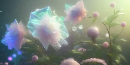 crystal subtle flower in a galactic ambiance beautiful fairy, transparent, delicate colors, in the foreground, full of details, smooth，soft light atmosphere, light effect，vaporwave colorful, concept art, smooth, extremely sharp detail, finely tuned detail, ultra high definition, 8 k, unreal engine 5, ultra sharp focus