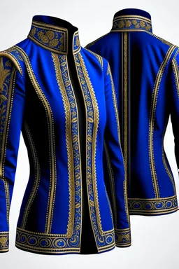 Royal jacket design on two different sides