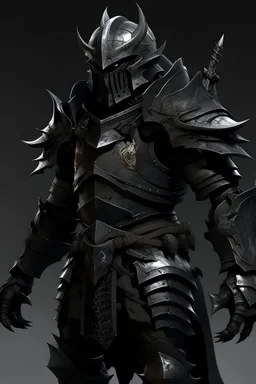 A futuristic “medieval” big, dark, grim and scary knight inspired by warhammer