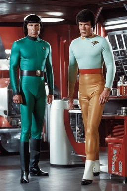 [Star Trek] starsky and hutch in engineering underwear as a Romulan ale icon