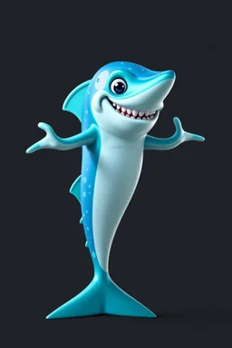 hi poly Frostfin Barracuda T pose just the character and simple background