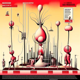 Surreal, Style by Yves Tanguy, Dante's third level of hell = GLUTTONY, gloop running through tubes, symbolic art, massively obese non-human, biomorphic deformity, Expressionism