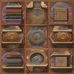 game texture beautiful colorful wooden bookshelves block tileable