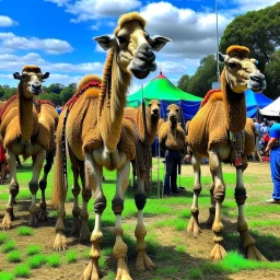 camels in a music festival