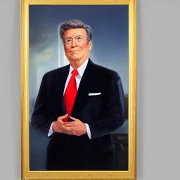 Official White House portrait of President Hamburger