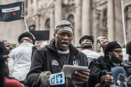 resistance leader giving a speech on social Media