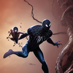 Venom vs spider man fighting