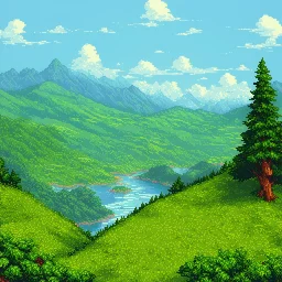 landscape like nintendo 64 art