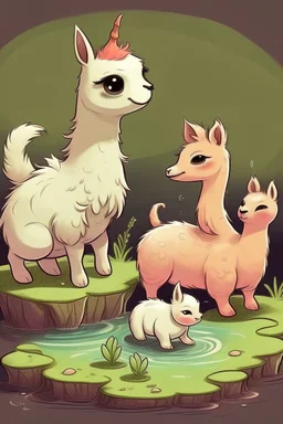 llamas teaching axolotls