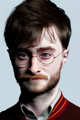 Portrait Daniel Radcliffe wearing Harry Potter, 4k, besta quality, render, octane render, fog effects, lights effects