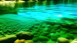 reflet du soleil dans de l'eau turquoise