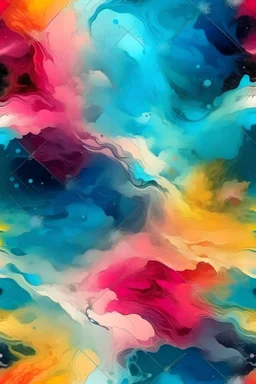 celestial Multi Color nebula marble vector Painting