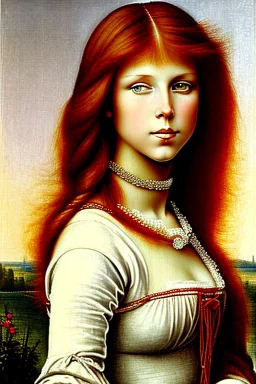 Lauren Phillips the redhead as painted by Leonardo DaVinci