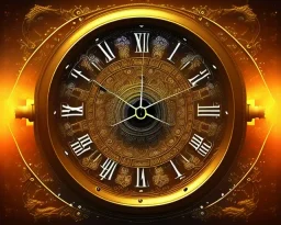 magic clock, intricate, realistic