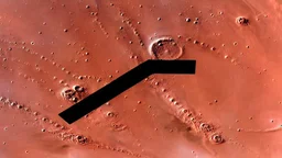 A Tesla semi-truck is parked, in the 'Cydonia' region, on planet Mars. CINEMATIC. WIDE ANGLE LENS.