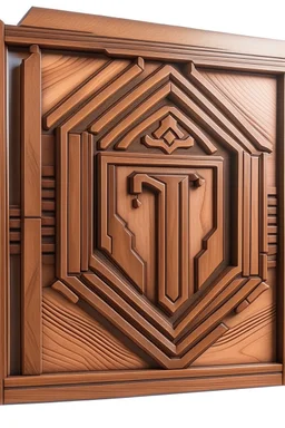 a wooden headboard with a fortnite theme carved into it, no background