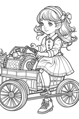 Outline art for coloring page OF A POPULAR TOY IN 1944 FOR A LITTLE GIRL IN THE UNITED STATES OF AMERICA, coloring page, white background, Sketch style, only use outline, clean line art, white background, no shadows, no shading, no color, clear