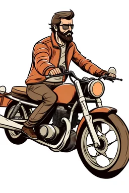 I need an image of a man with no left arm riding a motorcycle