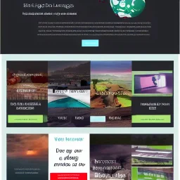 landing page for a blog