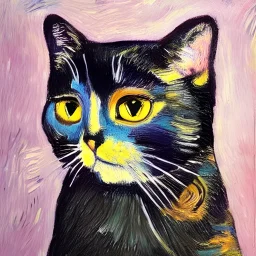 Kedi portesi, Van Gogh tarzında