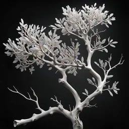 3D rendering of Expressively detailed and intricate of a hyperrealistic “glossy white dried branch without leaves”: side view, scientific, single object, black background, octane render, 8k post-production, detailled metalic bones, artstation: award-winning: professional portrait: atmospheric: commanding: fantastical: clarity: 16k: ultra quality: striking: brilliance: stunning colors: amazing depth