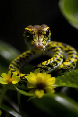 viper's head flower watered by chemicals