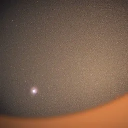 Human looking up at Earth from Mars