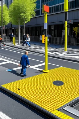 a pedestrian crossing suitable for wheelchairs