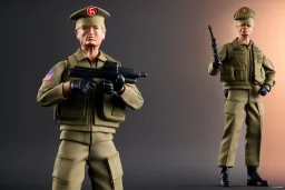 G.I. Joe toy doll soldier Donald Trump, gun,boots, beret, high definition, elbow, legs, hands