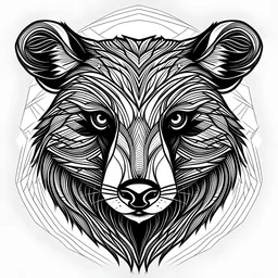 Badger, front view, mandala, minimal lines, cartoon, white back ground color, real style, realistic, minimalistic, minimal black line art, line art, crisp line art, unique coloring sheet, outlined, outline, crisp, crisp line edges, illustration, thin lines, crisp clear lines, line art, clean line art, unique, 8k, amazing, masterpiece, no colors, no dark color, no black color, avoid thick black, minimalistic line edges, pure white back ground, image character full fit to page,