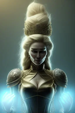 Cersei Lannister as evil dominatrix in black leather, busty, cleavage, curvy, lena headay, angry, stern look. character design by cory loftis, fenghua zhong, ryohei hase, ismail inceoglu and ruan jia. unreal engine 5, artistic lighting, highly detailed, photorealistic, fantasy