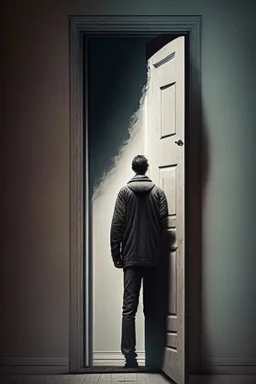 The man standing on the other side of the door