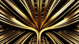 a 3d fractal structre made of metallic color 3d structures, pertty artistc background