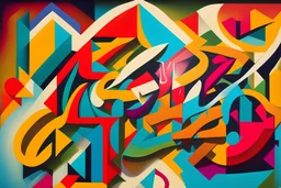 ارسم لوحة فنية زخرفة الحروف العربية وأشكال هندسية بألوان فلاش