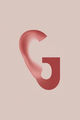 combine the shape of a human ear and the shape of the letter g