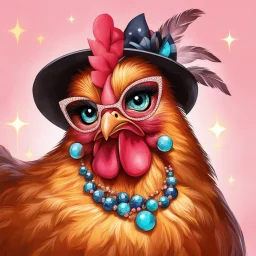 ✨ Check out this fabulous chicken! Isn’t she a showstopper? With her stylish outfit and glamorous look, she’s proving that chickens can be just as chic as anyone else!