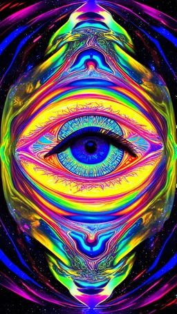 make a magical psychedelic background with the all seeing eye