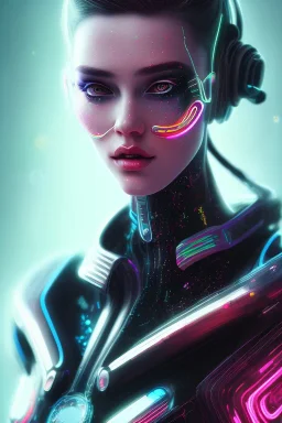 cyberpunk, head, women, portrai, tron