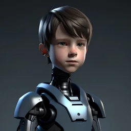 handsome realistic boy robot