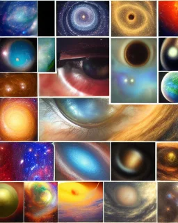 All the universes in human eyes