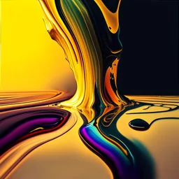 rainbow liquid paiting