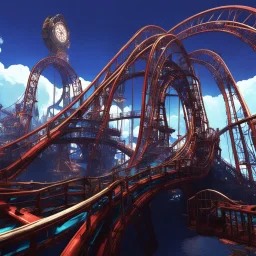 Extreme Roller Coaster Theme Park, grand, HD, colorful, bioshock Infinite aesthetic