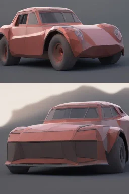 car design for low poly game