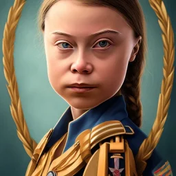 portrait of Greta Thunberg medal of honor