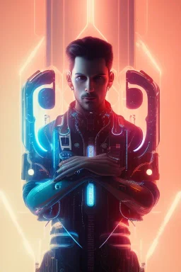 cyberpunk, head, men, portrai, tron