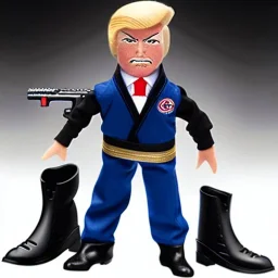 Gi joe donald Trump doll with boots and gun